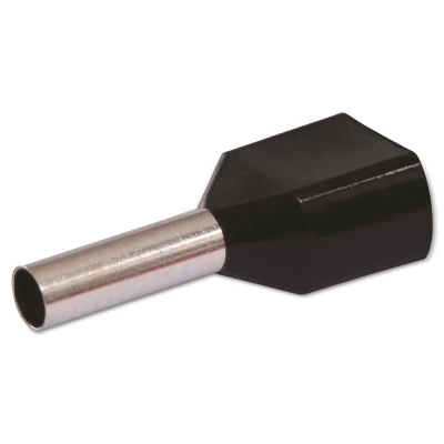 Afbeelding van Quadrios 22C436 Dubbele adereindhulzen 1.5 mm² Deels geïsoleerd Zwart 1 set(s)