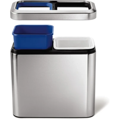 Afbeelding van Afvalbak simplehuman Slim Open Recycler 20L