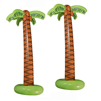 Afbeelding van Widmann 10136169B Opblaasbare palmen, 2 stuks, hoogte ca. 180 cm, strandfeest, decoratie, themafeest, carnaval