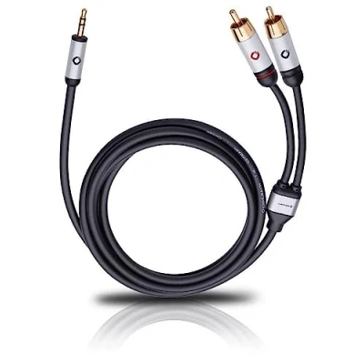 Afbeelding van OEHLBACH i Connect Audio Kabel J 35/R Jack 3,5 mm naar 2 x RCA Analoog Stereo Zwart 1,5m