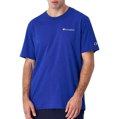 Afbeelding van Champion Icons Crewneck Small LOGO Tshirt basic, Heren, Maat: Medium, Blue/black