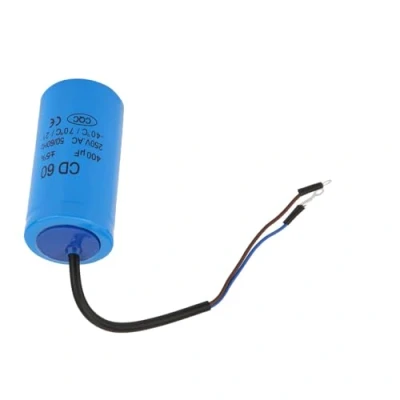 Afbeelding van CD60 400uF Run Condensator Startcondensator Motorcondensator met draadkabel AC 250V voor motorcompressor