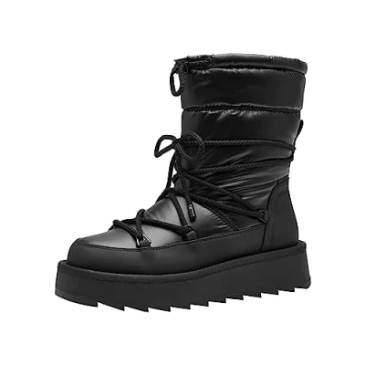 Afbeelding van Tamaris Snowboots, Dames, Maat: 39, Black uni Kunststof