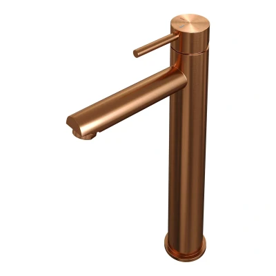 Afbeelding van Brauer Copper Edition Wastafelmengkraan opbouw hoog model a PVD geborsteld koper