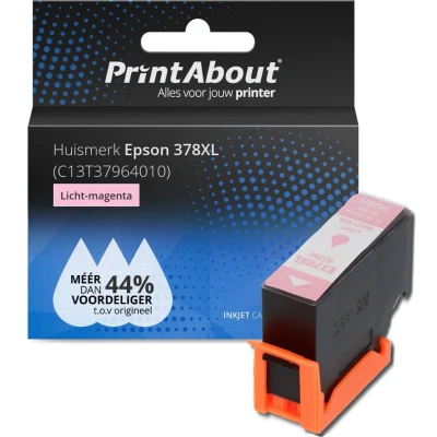Afbeelding van Huismerk Epson 378XL (C13T37964010) Inktcartridge Licht magenta Hoge capaciteit