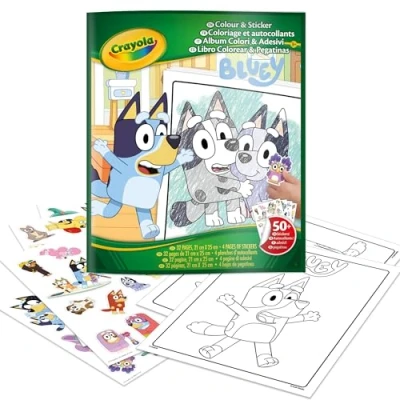 Afbeelding van Crayola Kleurboek Bluey Met Stickers 32 Pagina&#039;s En 4 Stickervellen