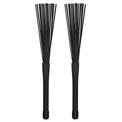 Afbeelding van Wresetly 1 Paar Jazz Drum Borstels Intrekbare Sticks 32 cm zwart
