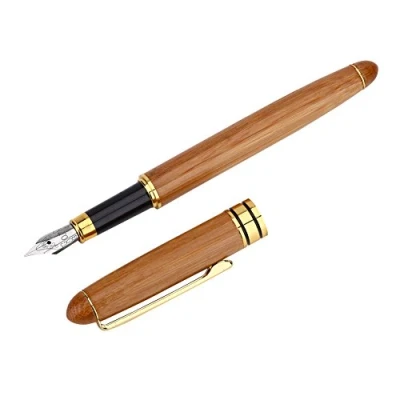 Afbeelding van Bamboe Multiplex Kalligrafie Pen,Akozon 1pc Kunst Fontein Pen Brede Stub Beitelvormig Nib Schrijven Gotisch Arabisch Italiaans written0.7mm
