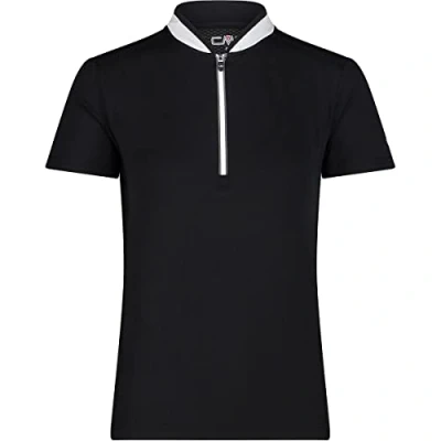 Afbeelding van Cmp Fietsshirt Half zip Dames Polyester Zwart/wit Maat Xxs