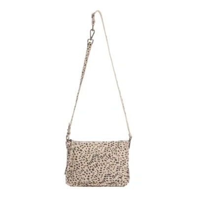 Afbeelding van FREDsBRUDER Leren Schoudertas Calm Crossbag Dotty Leo Beige