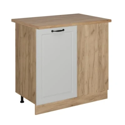 Afbeelding van Vicco Hoekkast R Line, Wit Landhuis/Krachtige Eik goud, 86 cm , WB