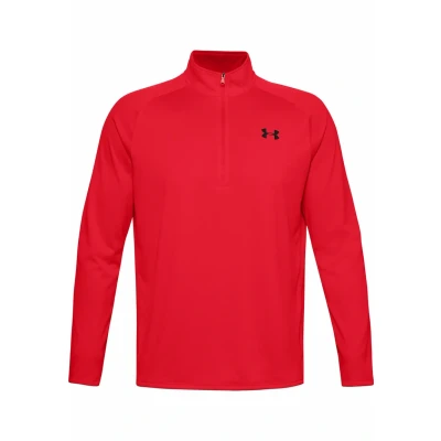 Afbeelding van Under Armour TECH ZIP Longsleeve, Heren, Maat: Medium, Dark red
