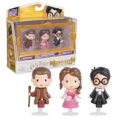 Afbeelding van Wizarding World, Harry Potter, Micro Magical Moments Jaar 4 figurenset met Harry, Hermelien, Viktor Kruml en displaydoosje