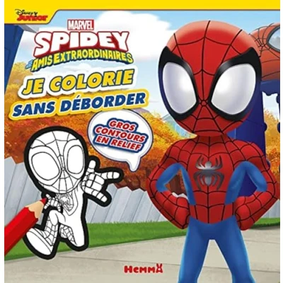 Afbeelding van Marvel Spidey et ses amis extraordinaires Je colorie sans déborder Livre de coloriage avec bords en relief Dès 3 ans