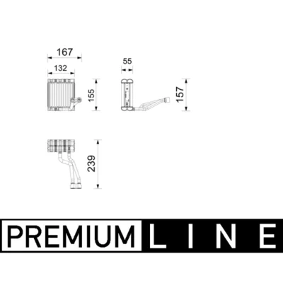 Afbeelding van Verdamper, airconditioning MAHLE ORIGINAL AE 261 000P