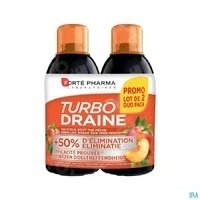 Afbeelding van Turbodraine Groene Thee Perzik Duo 2x500ml