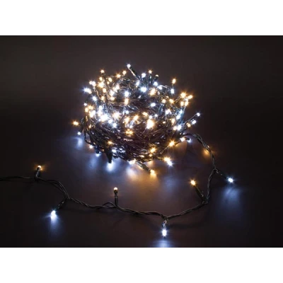 Afbeelding van Duolight 20 m 300 leds wit en warmwit groene kabel modulator 24 V