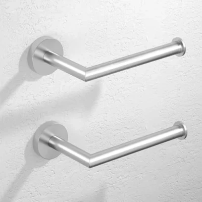 Afbeelding van HITSLAM Toiletrolhouder Wandmontage SUS 304 RVS Zilver Toiletpapierhouder Waterdicht Draaibaar Loo Roll Houder voor Badkamer Geborsteld Nikkel 2 Pack