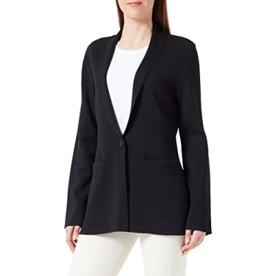Afbeelding van comma getailleerde blazer zwart