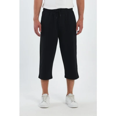 Afbeelding van COMEOR korte sportbroek voor heren, 3/4 capribroek broek mannen, hardloopshorts, katoenen shorts, donkergrijs, 4XL