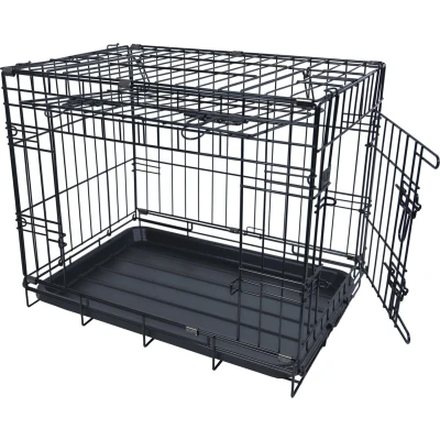 Afbeelding van Boon Draadkooi met Deur en Schuifdeur Zwart 92 x 57 64 cm