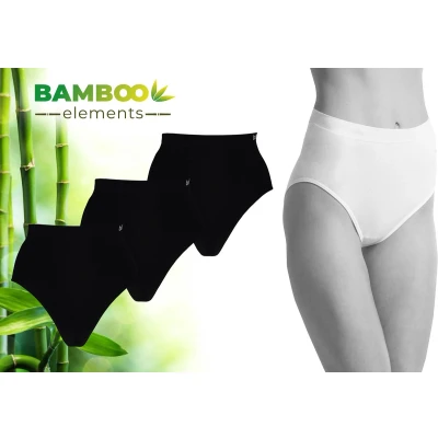 Afbeelding van Bamboo Naadloos Dames Ondergoed Bamboe 3 Stuks High Waist Slips Zwart S Corrigerend