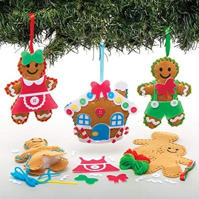 Afbeelding van Baker Ross AT165 peperkoekdecoratie, naaiset, kerstkunst en knutselen, verschillend, 3 stuks