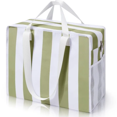 Afbeelding van Ibenzoa® Ruime XXL Strandtas voor Dames en Families Waterdicht, Met Ritssluiting Veelzijdig Gebruik