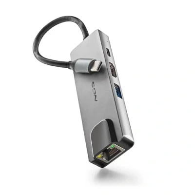 Afbeelding van NGS station D&#039;Accueil Portable USB C 3.0 Wonder Dock Supra (Gris) (USB C, 4 Havens), Docking + hub, Zwart, Grijs