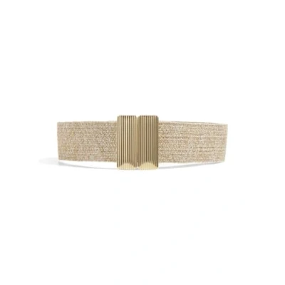 Afbeelding van PIECES Dames Pckamilla Waist Belt Riem, Nature/Detail: goud, 70