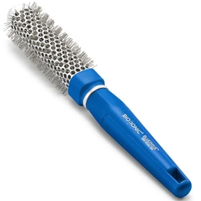 Afbeelding van Bio Ionic BlueWave Round Brush Small, NanoIonic Conditioning Brush, Crimped bristles for added tension, Soft Touch, Easy Grip Handle