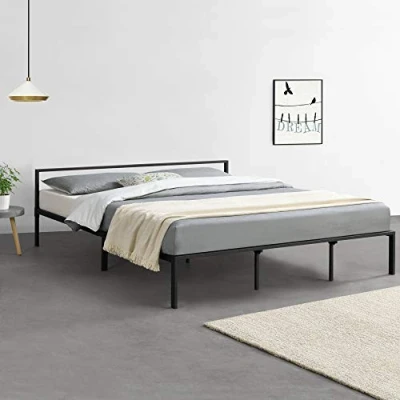 Afbeelding van Stalen bed Imatra bedframe met bedbodem 180x200 cm zwart