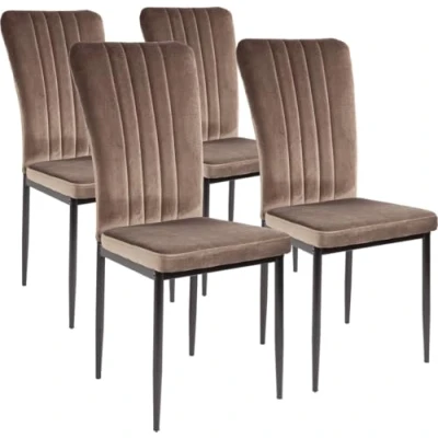 Afbeelding van Albatros eetkamerstoelen Modena, set van 4, bruin, SGS getest