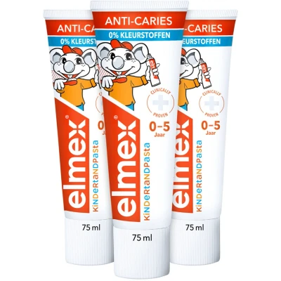 Afbeelding van 3x Elmex Gel Tandpasta Peuter (0 5 Jaar) 75 ml