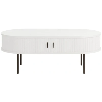 Afbeelding van Hygge Interiors Nola 60x120 cm Salontafel Wit Eiken