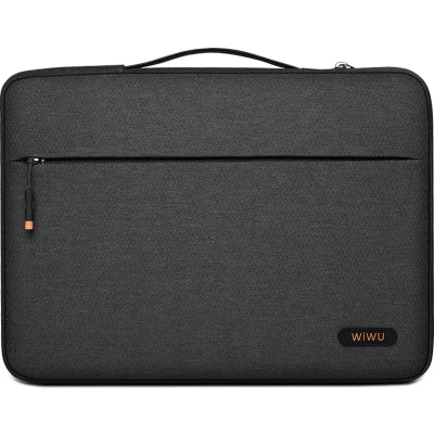 Afbeelding van WIWU Laptoptas 14 Inch Spatwaterdichte Laptophoes Pilot Laptop Sleeve met één extra vak Zwart