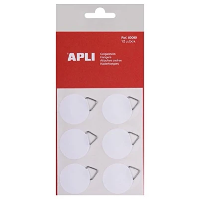 Afbeelding van Apli 90 Zelfklevende papieren hangers 12 u.,rood