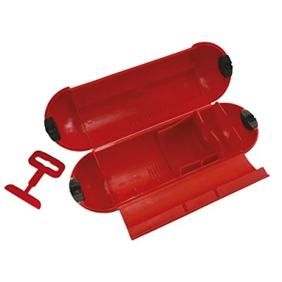 Afbeelding van Poly Pool PP2601 waterdichte afdekking voor de tuin, stekker stopcontact buiten, IP44 met haken, rood