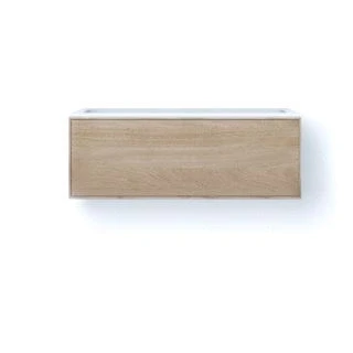 Afbeelding van Looox solid facet 100 cm surface bovenblad wasbak 850 mm wooden meubel met 1 lade old grey swf1000