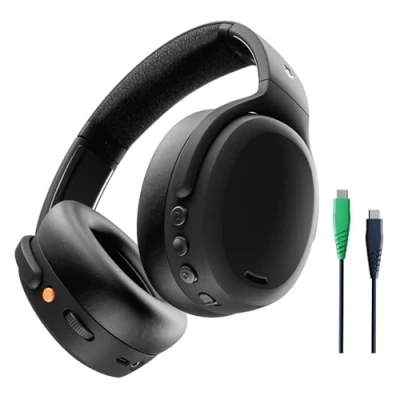 Afbeelding van Skullcandy Crusher ANC 2 Draadloze over ear koptelefoon met ruisonderdrukking, Sensory Bass, een accuduur van 50 uur, Skull iQ, microfoon, ondersteuning voor Alexa en Bluetooth apparaten Zwart