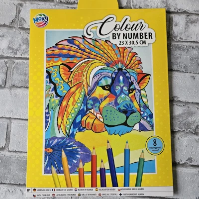 Afbeelding van Creative Craft Group Kleuren op Nummer Dier met 8 Kleurpotloden