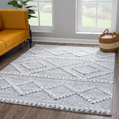 Afbeelding van Vloerkleed Focus Hoogpolig Fluffy Scandinavisch Grijs 120x170 cm Rechthoek Polypropyleen Tapijtenloods