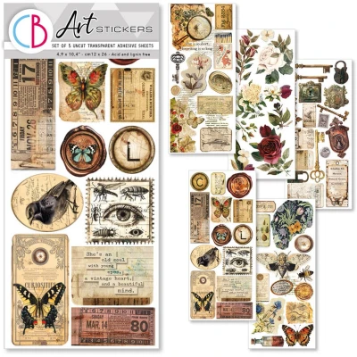 Afbeelding van Ciao Bella Cabinet of Curiosities Transparent Adhesive Sheets (5pcs) (CBI001)