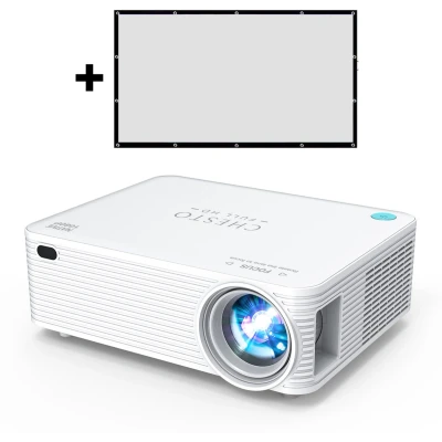 Afbeelding van Chesto Beamer Full HD (4K Ondersteuning) 10.000 lumen Inclusief draagtas Streamen vanaf je