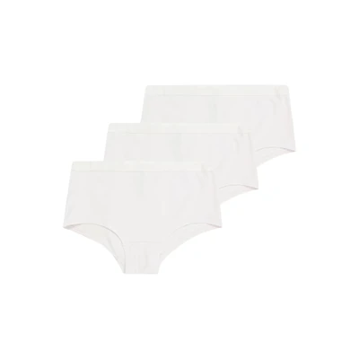 Afbeelding van Lindex Brief Hipster Solid 3 PACK Slip voor kinderen, Maat: 128, White