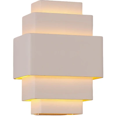 Afbeelding van Artdelight Wandlamp Layers B 20 cm wit goud