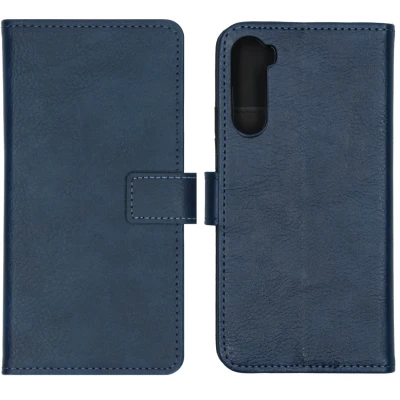 Afbeelding van OnePlus Nord Hoesje Kunstleder iMoshion Bookcase Donkerblauw Telefoonhoesje