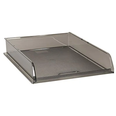 Afbeelding van Exacompta ref. 10027D Set van 6 Brievenbakken B4 Afmetingen: 35,4x27,2x6,4 cm voor documenten mappen of dossiers kleur doorzichtig grijs