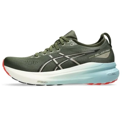 Afbeelding van Asics Gelkayano 31 Stabiliteit hardloopschoenen, Heren, Maat: 39.5, Smog green/black Textiel/ synthetisch