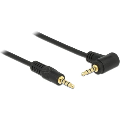 Afbeelding van 5 m Delock Kabel Klinke 3,5 mm 4 Pin Stecker &gt; gewinkelt schwarz